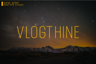 Vlogthine: A Modern Sans Serif Font for Branding